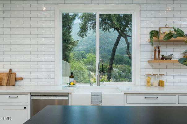 Interior, Kitchen, Stainless Steel Appliances, Stone Walls