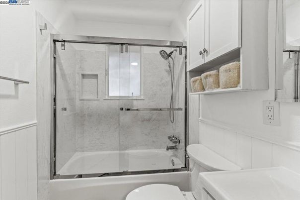 Bathroom, Glass Shower, Interior, Marble Walls
