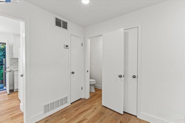 Bathroom, Interior, Recessed Lighting, Wood Texture Flooring