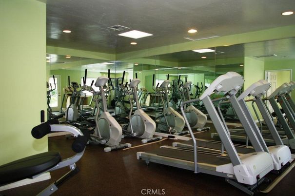 Fitness Equipment, Gym, Interior, Recessed Lighting