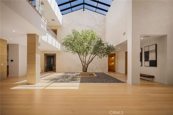 Glass Ceilings, Interior, Recessed Lighting, Wood Texture Flooring