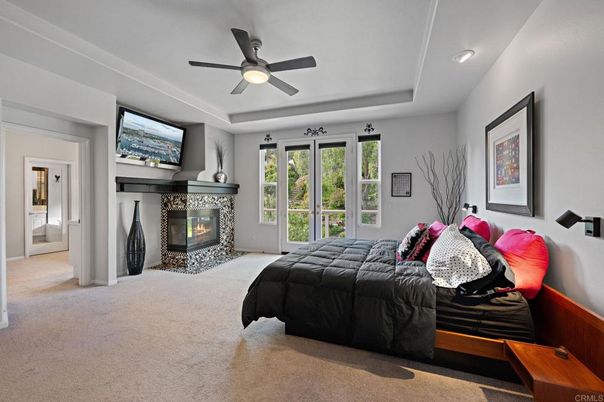 Bedroom, Fireplace, Interior, Recessed Lighting