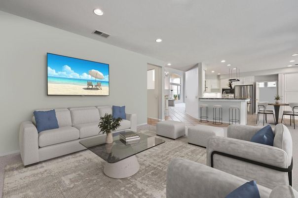 Interior, Kitchen, Living room, Pendant Lights, Recessed Lighting, Stainless Steel Appliances