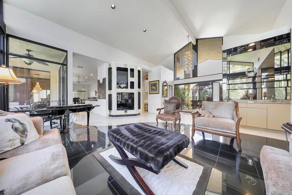 Dining room, Fireplace, Interior, Living room, Recessed Lighting