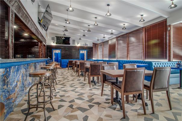 Dining room, Interior, Pendant Lights, Stone Walls