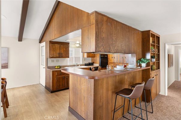 Interior, Kitchen, Wood Texture Flooring