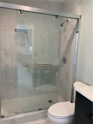Bathroom, Glass Shower, Interior, Marble Walls