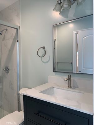 Bathroom, Glass Shower, Interior, Marble Walls