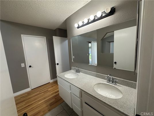 Bathroom, Dual Sink Vanities, Interior, Wood Texture Flooring