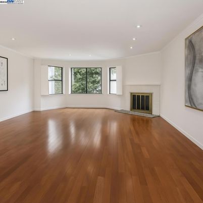 Empty room, Fireplace, Interior, Recessed Lighting, Wood Texture Flooring