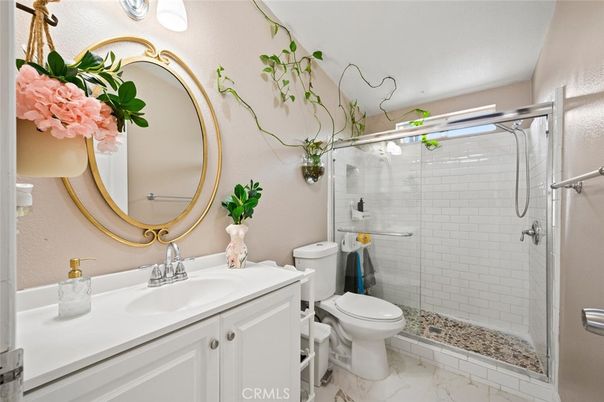 Bathroom, Glass Shower, Interior, Marble