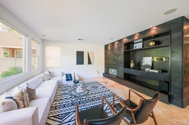 Fireplace, Interior, Living room, Recessed Lighting