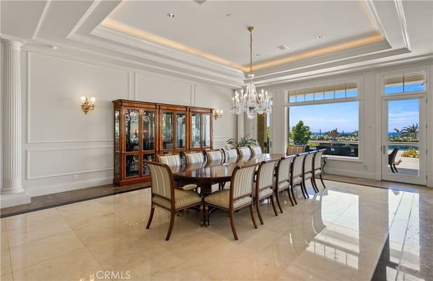 Chandelier, Dining room, Interior, Recessed Lighting