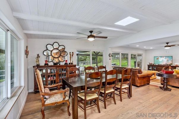 Dining room, Interior, Living room, Recessed Lighting, Wood Texture Flooring