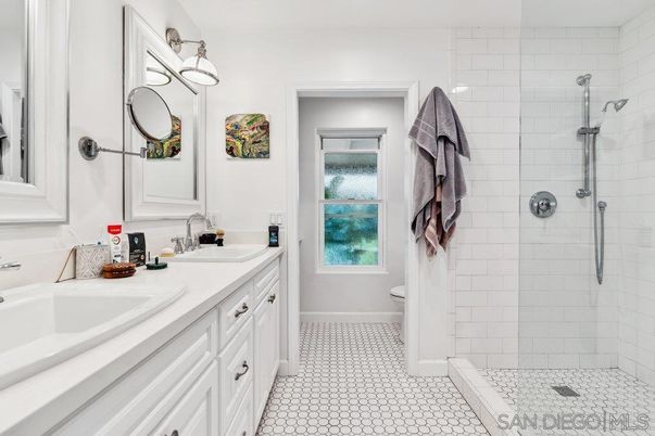 Bathroom, Dual Sink Vanities, Glass Shower, Interior