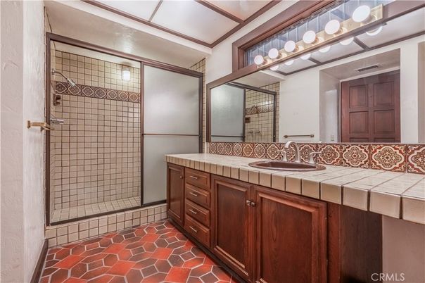 Bathroom, Glass Shower, Interior, Tile Countertops