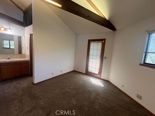 Bathroom, Empty room, Interior, Tile Countertops, Wooden Beams