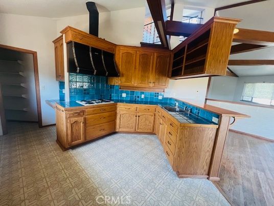 Interior, Kitchen, Wooden Beams, Wood Texture Flooring