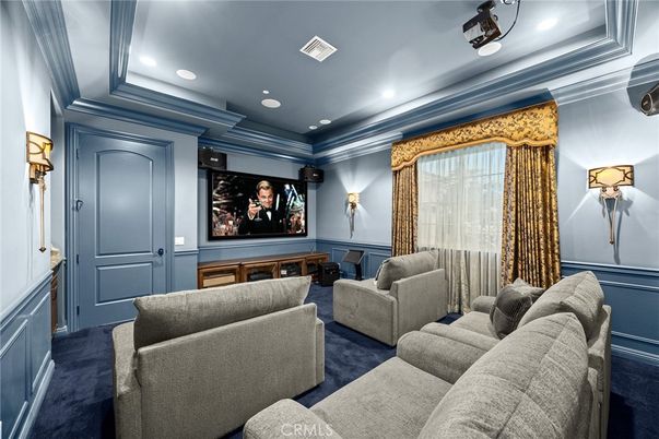 Home Theatre Room, Interior, Projection Screen, Recessed Lighting, Theatre Room