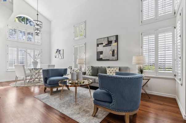 Dining room, Interior, Living room, Pendant Lights, Wood Texture Flooring