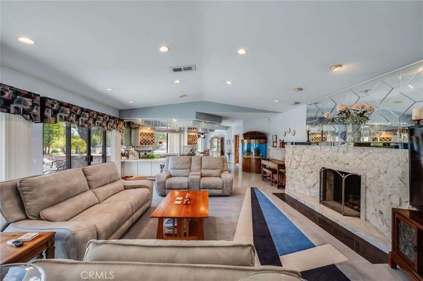Fireplace, Interior, Living room, Recessed Lighting