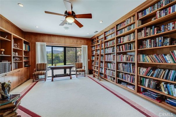 Home Office, Interior, Recessed Lighting, Wooden Walls