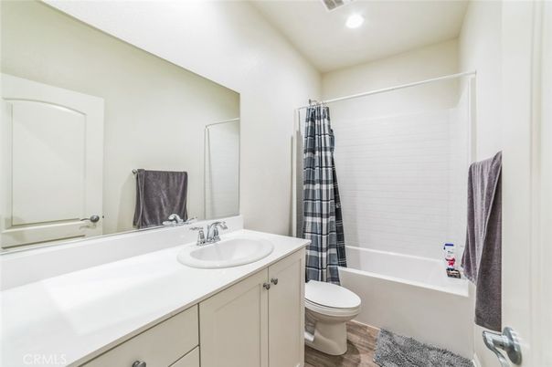 Bathroom, Interior, Recessed Lighting, Wood Texture Flooring