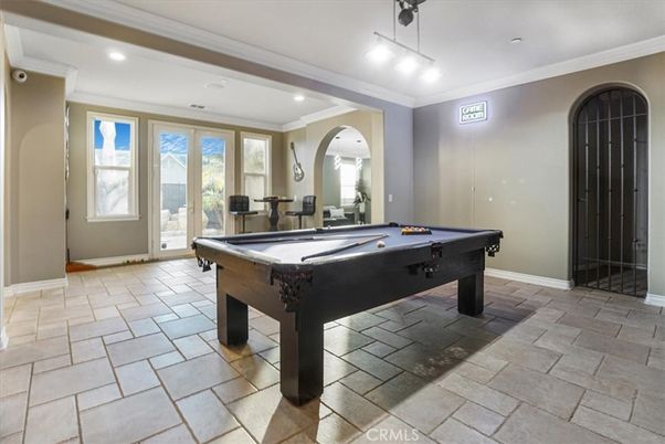 Billiard Table, Game Room, Interior, Recessed Lighting