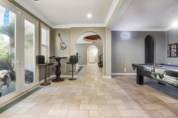 Billiard Table, Game Room, Interior, Recessed Lighting