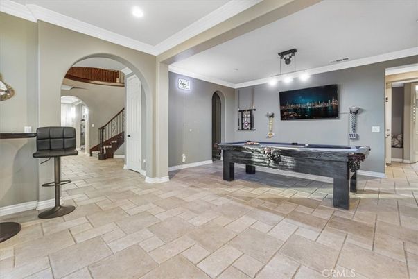 Billiard Table, Game Room, Interior, Recessed Lighting