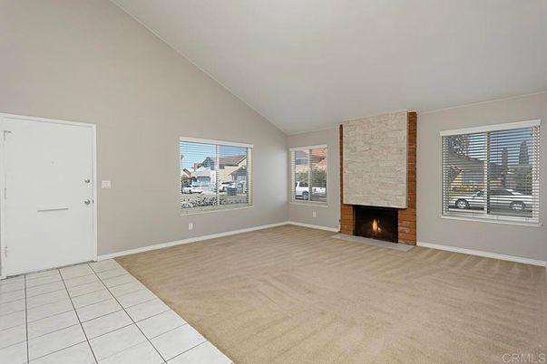 Empty room, Fireplace, Interior