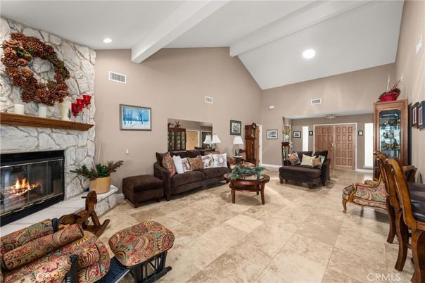 Fireplace, Interior, Living room, Recessed Lighting