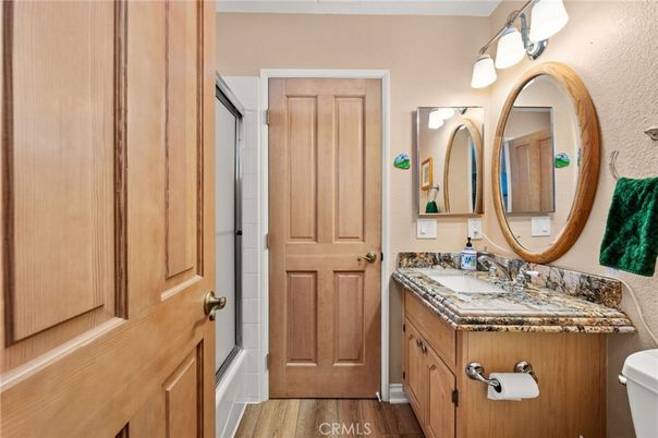Bathroom, Dual Sink Vanities, Interior, Wood Texture Flooring