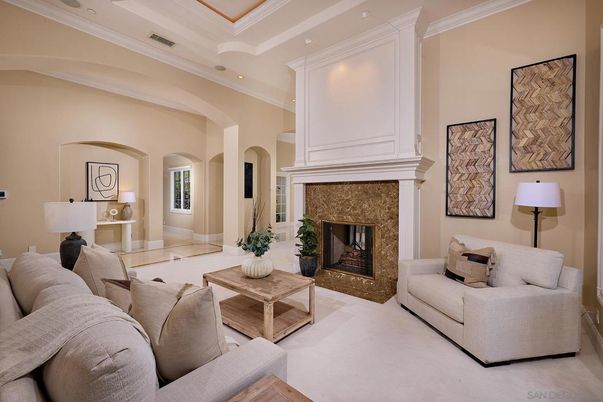 Fireplace, Interior, Living room, Recessed Lighting