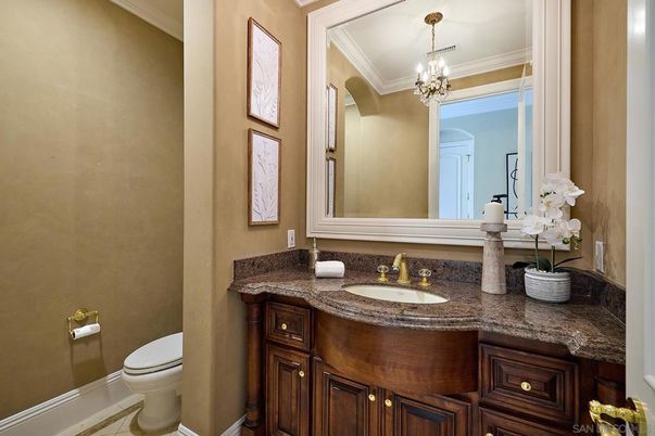 Bathroom, Chandelier, Interior