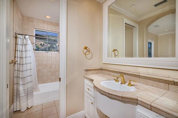 Bathroom, Interior, Recessed Lighting, Tile Countertops