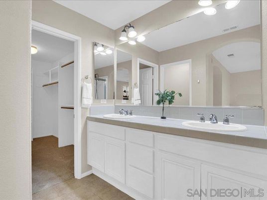 Bathroom, Dual Sink Vanities, Interior, Tile Countertops
