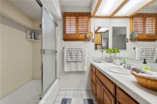Bathroom, Dual Sink Vanities, Glass Shower, Interior, Tile Countertops
