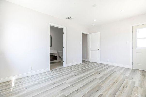 Bathroom, Empty room, Interior, Recessed Lighting, Wood Texture Flooring