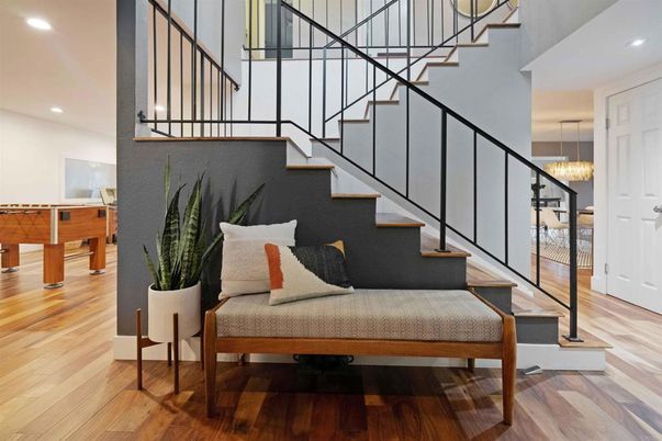 Chandelier, Interior, Recessed Lighting, Wood Texture Flooring