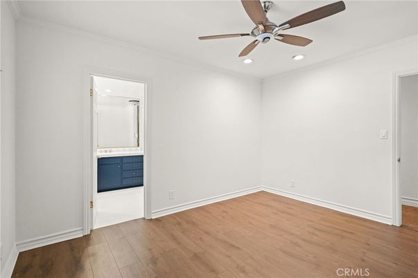 Bathroom, Empty room, Interior, Recessed Lighting, Wood Texture Flooring
