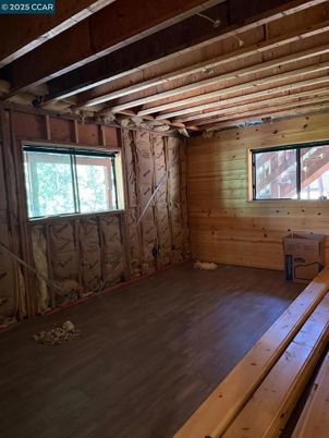 Empty room, Interior, Wooden Beams, Wood Texture Flooring, Wooden Walls