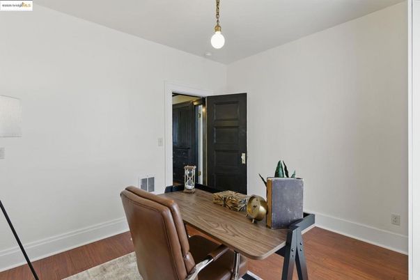 Home Office, Interior, Pendant Lights, Wood Texture Flooring