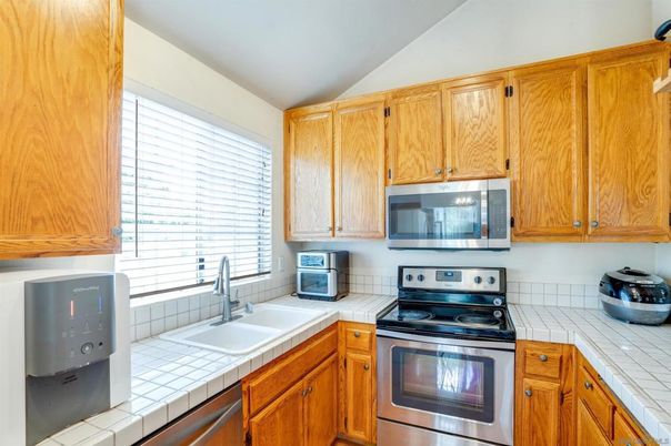 Interior, Kitchen, Tile Countertops
