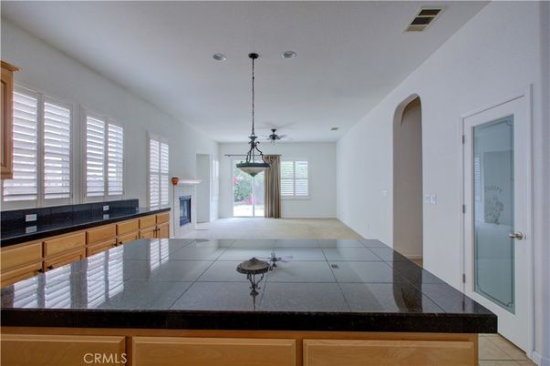 Fireplace, Interior, Kitchen, Pendant Lights, Recessed Lighting