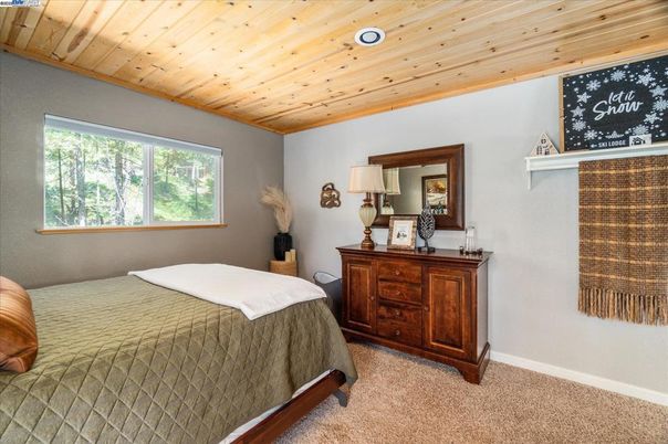 Bedroom, Interior, Recessed Lighting, Wooden Ceilings