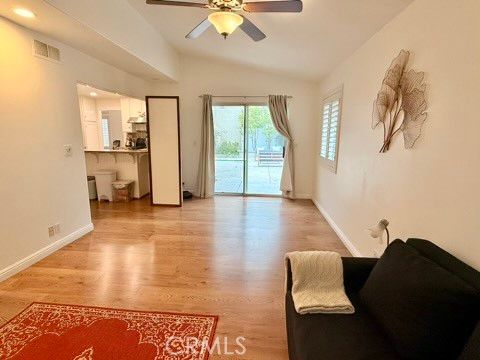 Empty room, Interior, Kitchen, Recessed Lighting, Wood Texture Flooring