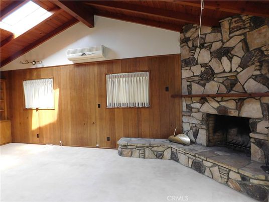 Empty room, Fireplace, Interior, Stone Walls, Wooden Beams, Wooden Ceilings, Wooden Walls