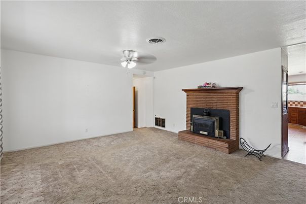 Empty room, Fireplace, Interior