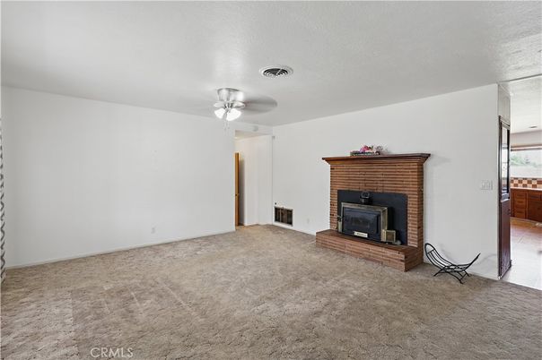 Empty room, Fireplace, Interior